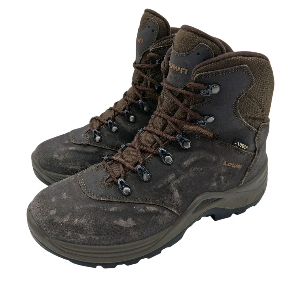 Lowa Nabucco GTX Boots Mens Size 7.5 Brown Gore Tex Winter Hiking Trail Outdoor